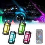 G6 4-in-1 LED Car Underglow Lights RGB Rock Lights Music Sync Atmosphere Lamp for Off-Road Vehicles