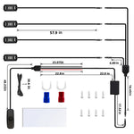 G6 4-in-1 LED Car Underglow Lights RGB Rock Lights Music Sync Atmosphere Lamp for Off-Road Vehicles