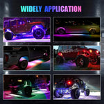 G6 4-in-1 LED Car Underglow Lights RGB Rock Lights Music Sync Atmosphere Lamp for Off-Road Vehicles