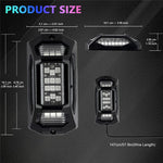 G6 4-in-1 LED Car Underglow Lights RGB Rock Lights Music Sync Atmosphere Lamp for Off-Road Vehicles