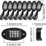 G7 8-i-1 LED-underljus för bil, RGB-musiksynkroniserad stämningsbelysning för SUV, lastbil och terrängfordon