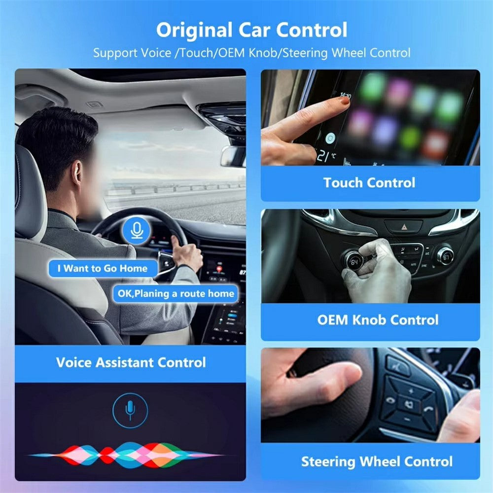 Wireless CarPlay Android Auto 2-in-1 Adapter for Car Navigation USB Dongle
