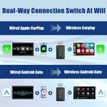 Wireless CarPlay Android Auto 2-in-1 Adapter for Car Navigation USB Dongle