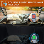 420 x 92cm Large Truck Sun Shade Heavy Duty Vehicle Sunshade Visor Foldable Heat Shield for Front Windshield Side Window
