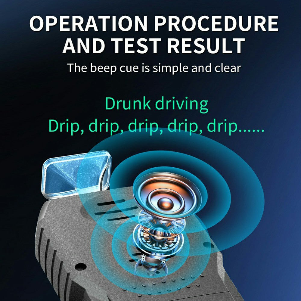 MR503 Portable Breathalyzer High Precision Alcohol Tester Digital Breath Analyzer with Voice Prompt