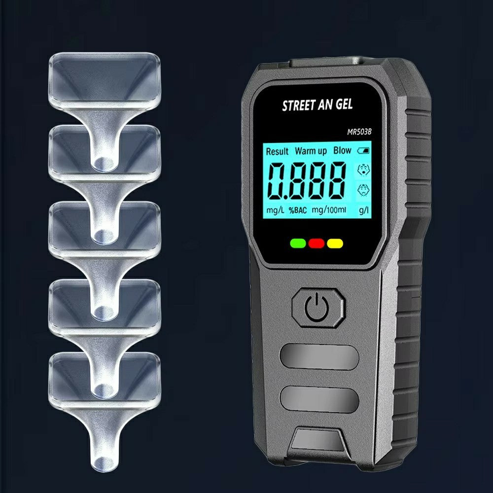 MR503 Portable Breathalyzer High Precision Alcohol Tester Digital Breath Analyzer with Voice Prompt