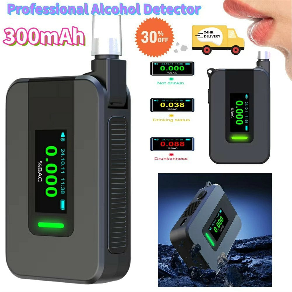 D1000 Portable Breathalyzer High Precision Alcohol Tester with Voice Prompt Digital Breath Analyzer