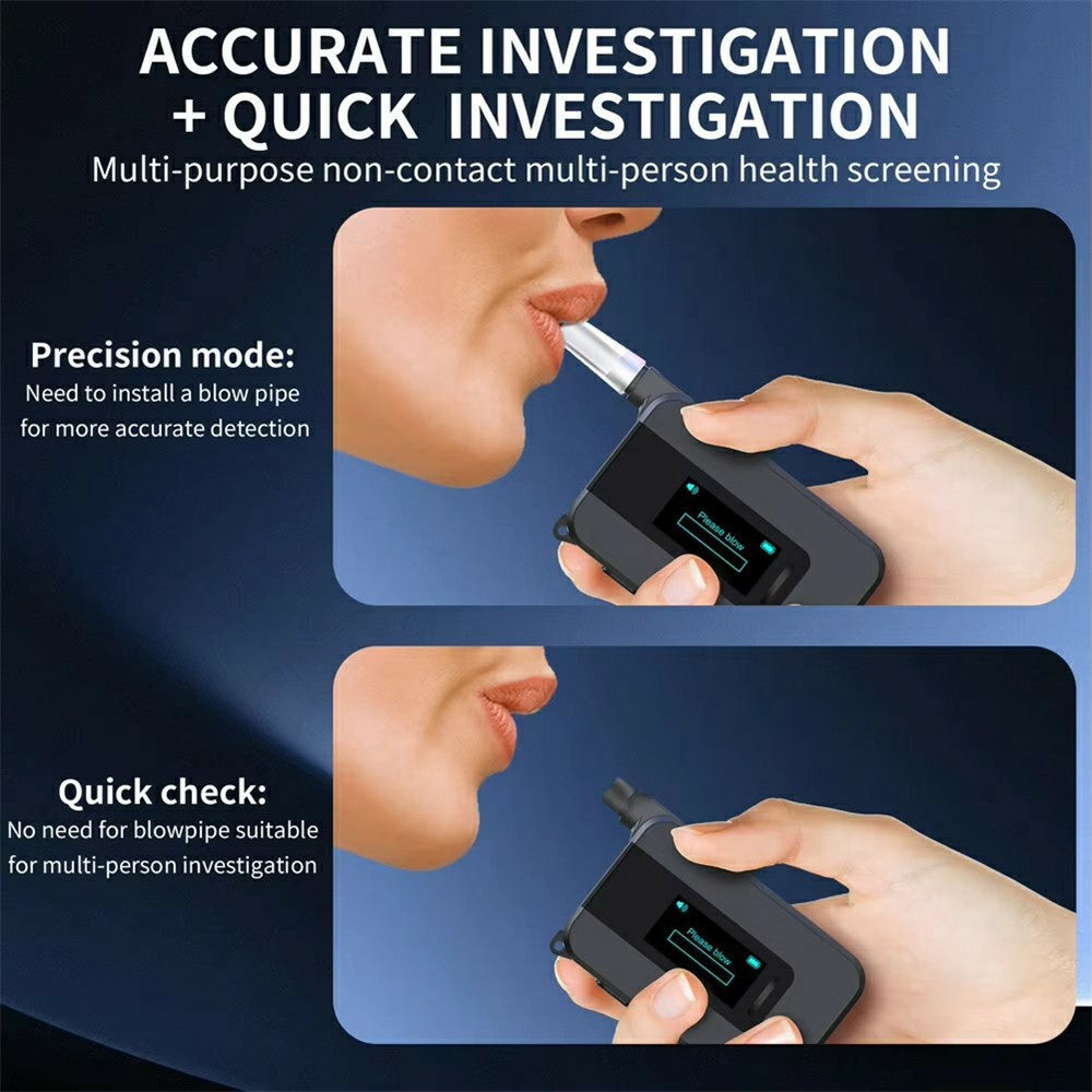 D1000 Portable Breathalyzer High Precision Alcohol Tester with Voice Prompt Digital Breath Analyzer