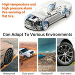 TPMS Tire Pressure Monitor System Solar Powered Wireless Car Tyre Sensor High Low Pressure Alert