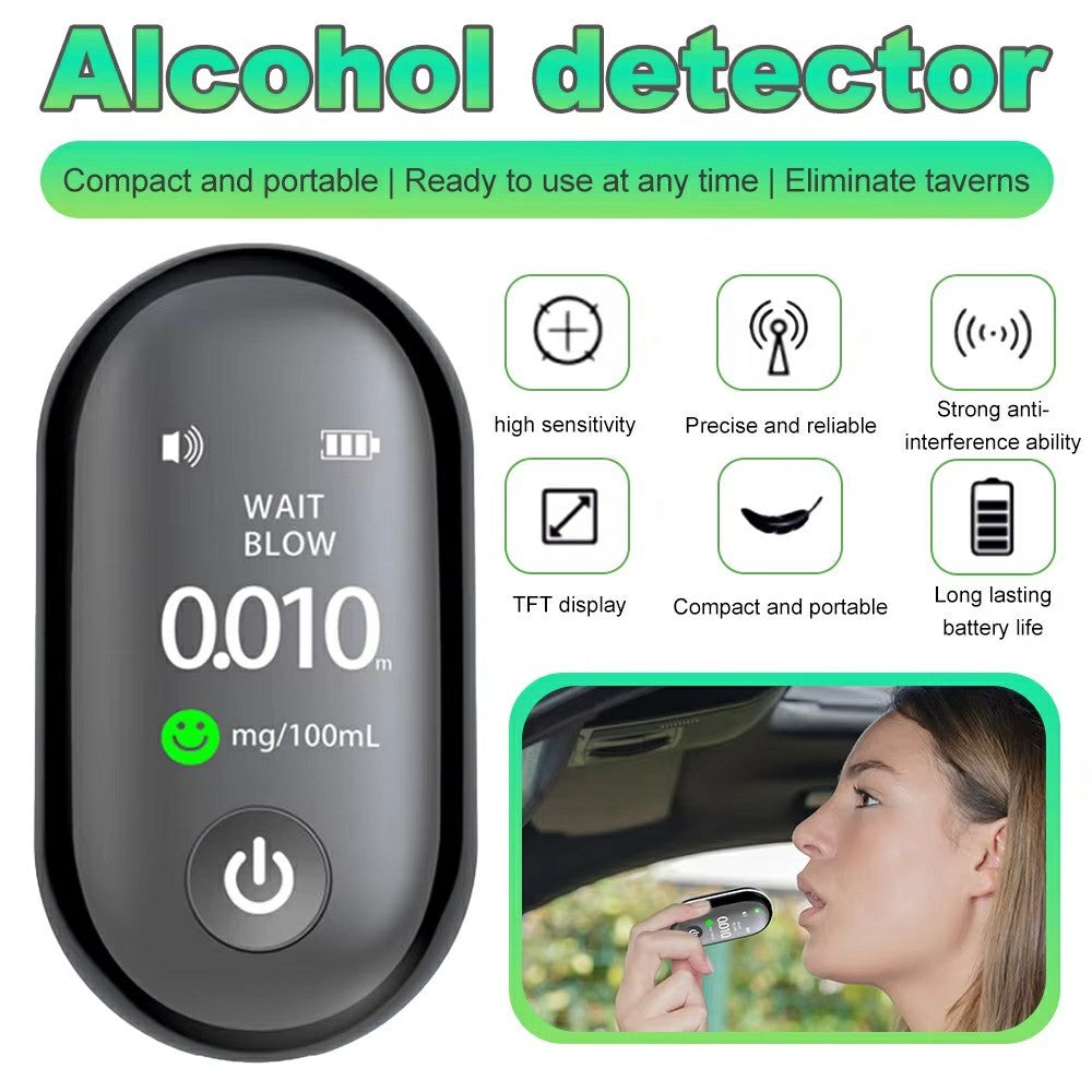 G1 Bærbar Alkometer Alkohol Tester TFT-skærm Højpræcisionsdetektor med LED-indikatorer