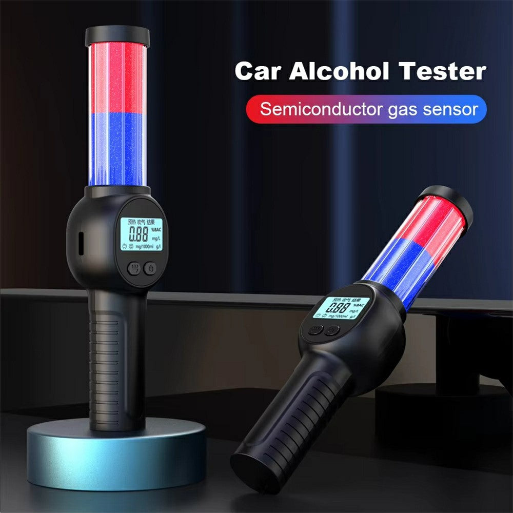 MR701 Portable Alcohol Tester Digital Breathalyzer High Precision Detector with Sound and Light Prompt