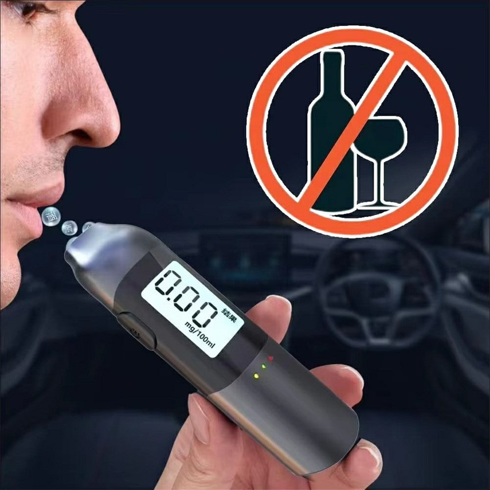 MR702 Portable Breathalyzer High Precision LCD Display Digital Alcohol Tester with Voice Broadcast