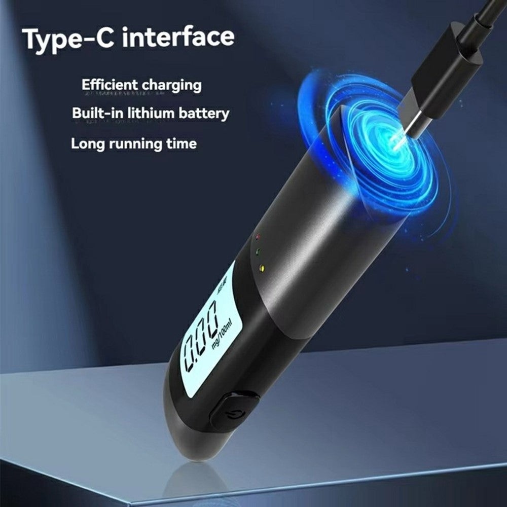 MR702 Portable Breathalyzer High Precision LCD Display Digital Alcohol Tester with Voice Broadcast