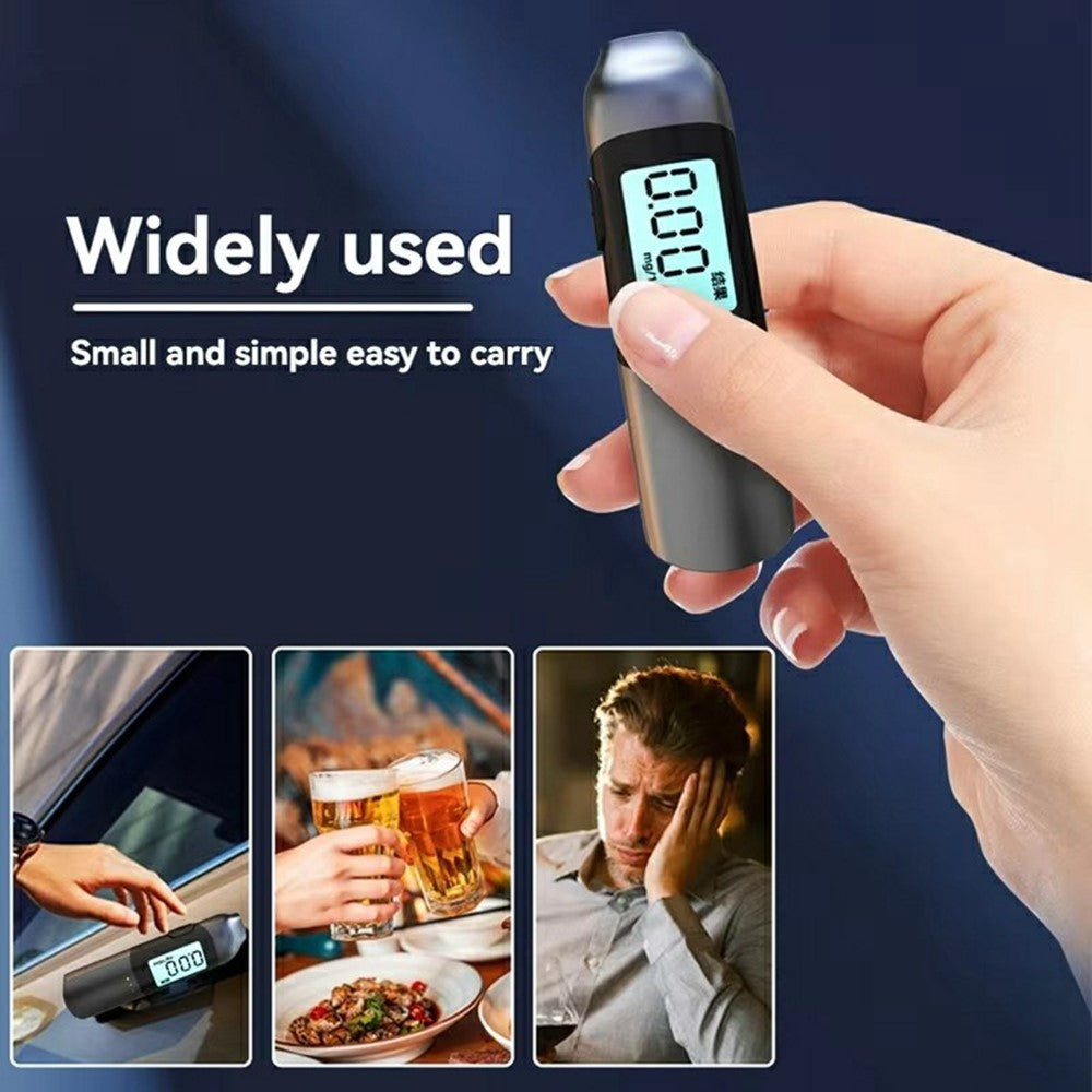 MR702 Portable Breathalyzer High Precision LCD Display Digital Alcohol Tester with Voice Broadcast