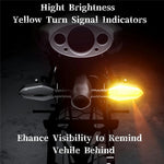 2Pcs Motorcycle LED Projection Turn Signal Light Ground Illumination Warning Lamp for Electric Vehicles