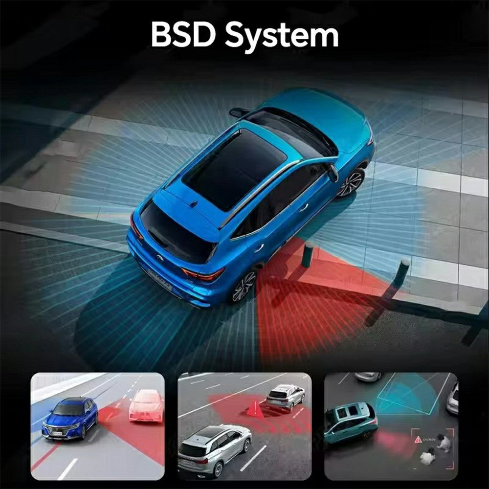 ADAS 12 Inch Full Screen Rearview Mirror Dash Cam 4 Channels 4K Ultra HD 360 Degree Blind Spot Warning BSD for Car