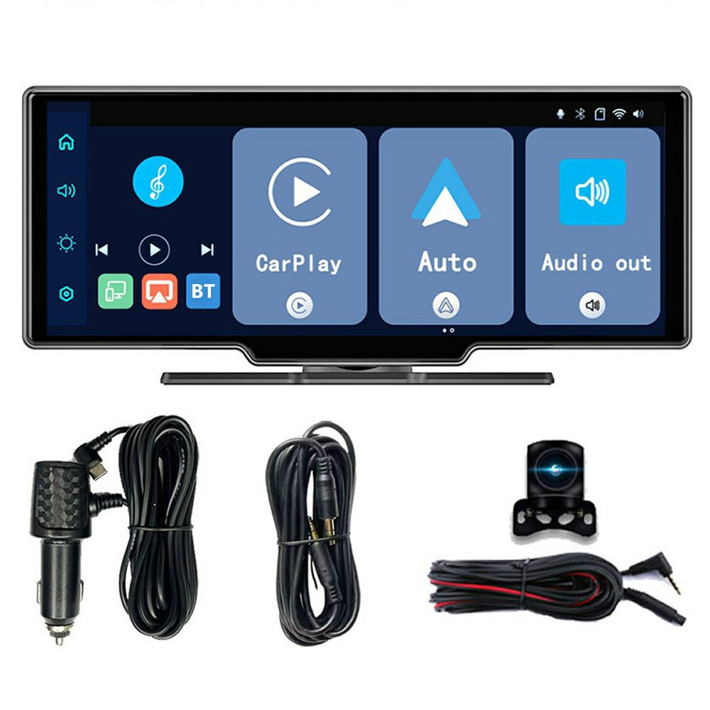 Til bilens instrumentbræt 10,26 tommer touchskærm CarPlay Android Auto FM-transmitter med bakkamera