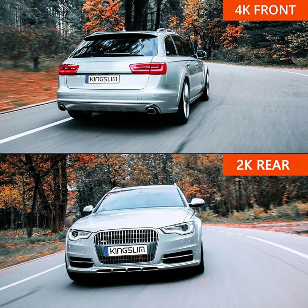 A5 4K Front 2K Rear Car Dash Cam 3 Inch Dual Lens WiFi Smartphone Connection Vehicle Parking Recorder