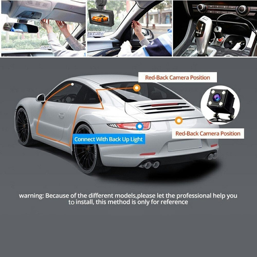 A5 4K Front 2K Rear Car Dash Cam 3 Inch Dual Lens WiFi Smartphone Connection Vehicle Parking Recorder