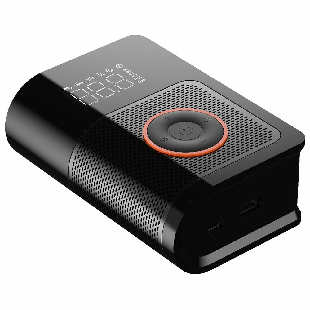 Bærbar Mini Luftkompressor til Bil Digitalt Display Trådløs Dækpumpe Smart Pumpe med LED-lys