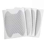 4Pcs Car Door Handle Cup Protector Carbon Fiber Sticker Anti Scratch Paint Protection Decal
