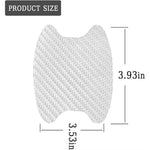 4Pcs Car Door Handle Cup Protector Carbon Fiber Sticker Anti Scratch Paint Protection Decal