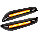 1 Pair Dynamic LED Side Marker Turn Signal Lights for E90 E60 E88 X1 X3 Sequential Flowing Lamp