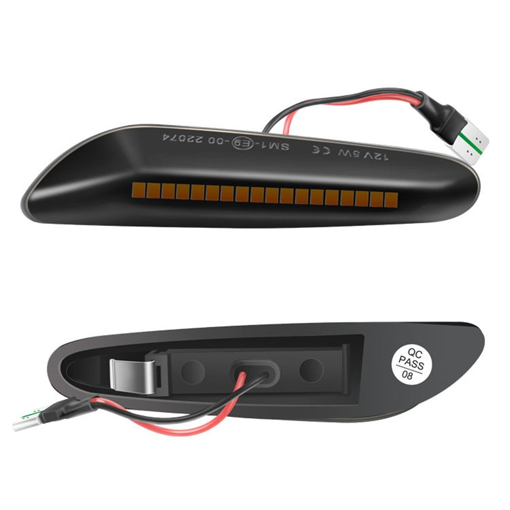 1 Pair Dynamic LED Side Marker Turn Signal Lights for E90 E60 E88 X1 X3 Sequential Flowing Lamp