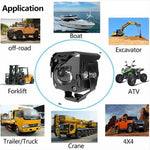 Motorcycle LED Spotlight 20W 5000LM Headlight High Low Beam Front Lamp for ATV / SUV / UTV