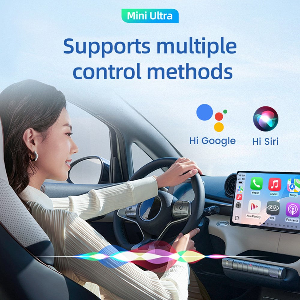CARLINKIT Mini Ultra Trådløs CarPlay Android Auto-adapter til opgradering af kablet CarPlay Android Auto-biler