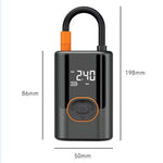 19 cylindre Bærbar trådløs bildækpumpe Digital dæktrykregistrering Luftpumpe med powerbank-funktion
