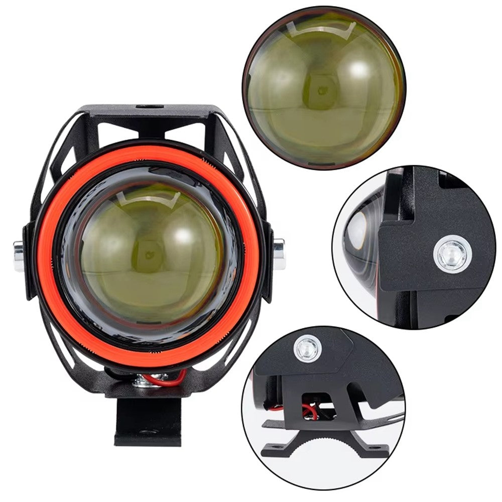 Waterproof Motorcycle Headlight with Bluetooth-Compatible Speaker High Low Beam Fog Light