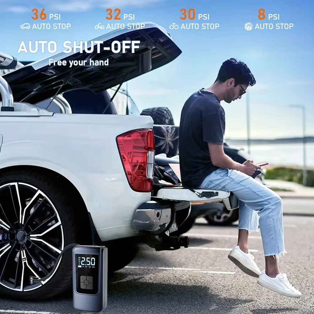 ST-9624A Portable Car Tire Inflator Digital Display Air Compressor Smart Pressure Gauge