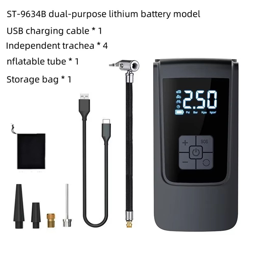ST-9624B Portable Smart Air Compressor Dual Use Wireless Inflator USB Digital Display Tire Pump