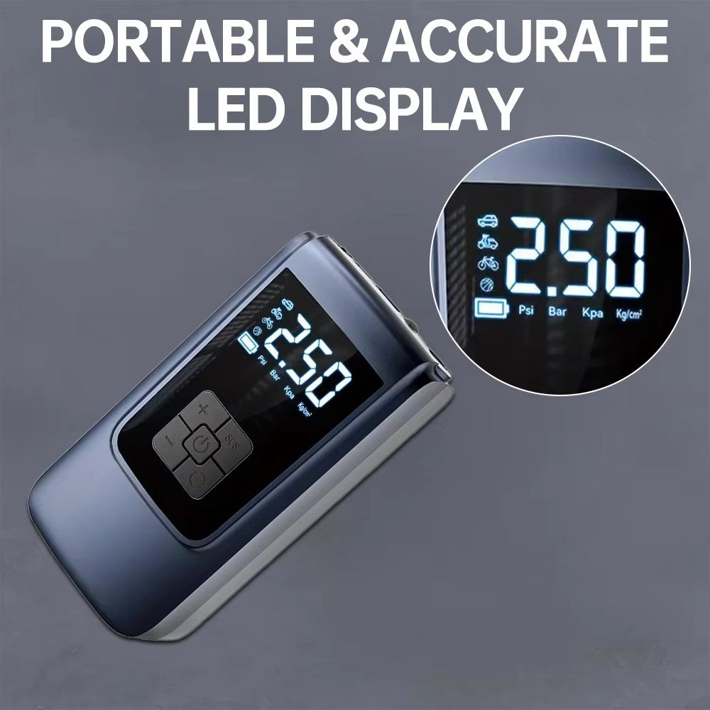ST-9624C Trådløs Inflatorpumpe DC / USB Digitalt Display Bil Dæk Luftkompressor Bærbar Smart Trykmåler