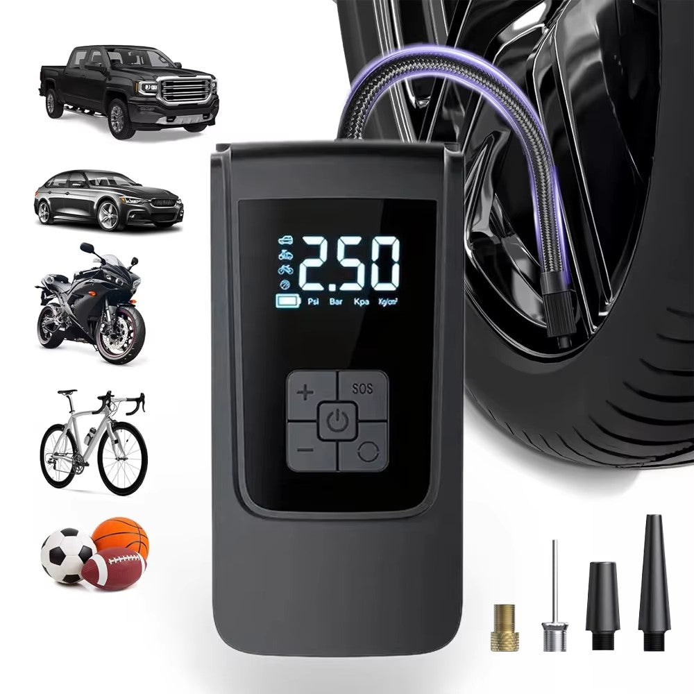 ST-9624C Trådløs Inflatorpumpe DC / USB Digitalt Display Bil Dæk Luftkompressor Bærbar Smart Trykmåler