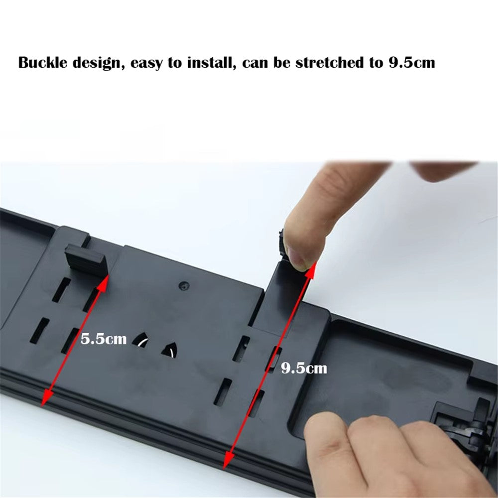 SD-2411 High Definition Glass Universal Tri-Fold Car Rearview Mirror Wide Angle Curved Mirror