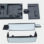 SD-2411 High Definition Glass Universal Tri-Fold Car Rearview Mirror Wide Angle Curved Mirror
