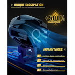 DC 12V-65V Motorcycle Headlight IP68 Waterproof 20W 6000lm High Low Beam LED Fog Light