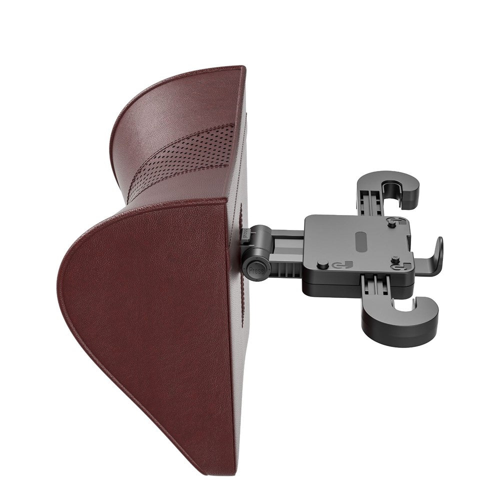 Adjustable PU Leather Car Headrest Pillow 5D Memory Foam Slow Rebound Neck Support Cushion