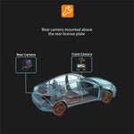 W3 WiFi 4 Channel Dash Cam 2K Night Vision Quad Lens Car DVR Vehicle Driving Recorder with GPS Module