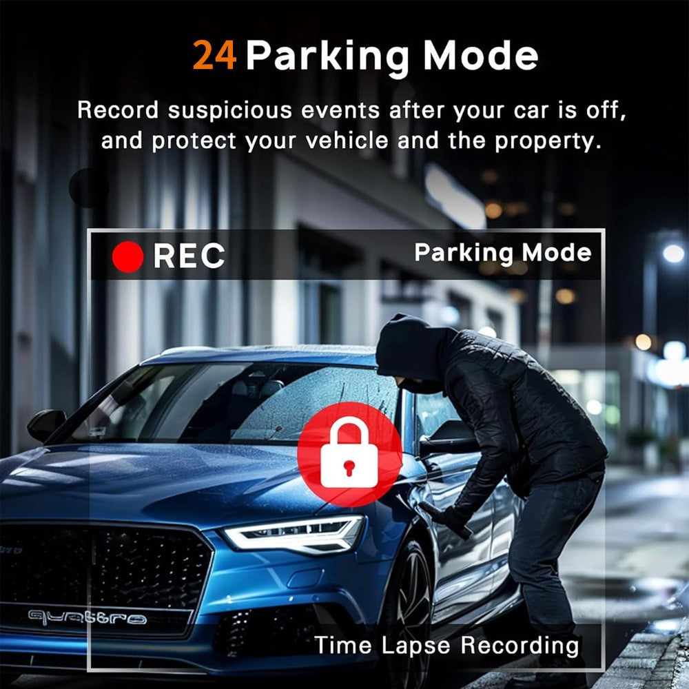 W3 WiFi 4 Channel Dash Cam 2K Night Vision Quad Lens Car DVR Vehicle Driving Recorder with GPS Module