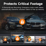 W3 WiFi 4 Channel Dash Cam 2K Night Vision Quad Lens Car DVR Vehicle Driving Recorder with GPS Module