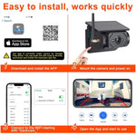 Solar Powered Magnetic BSD HD Camera for Car Truck Dash Cam WiFi Reversing Backup System