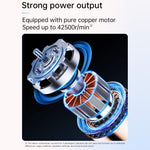 V16D 2 in 1 Car Vacuum Cleaner Powerful Suction Rechargeable Handheld Dust Blower with 7 Nozzles