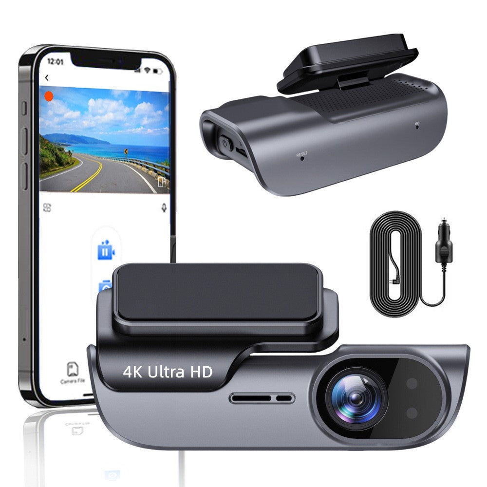 K05 4K High Definition WiFi Dash Cam Wide Angle Lens Night Vision Car Driving Recorder, Cigarette Lighter Power