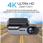 K05 4K High Definition WiFi Dash Cam Wide Angle Lens Night Vision Car Driving Recorder, Cigarette Lighter Power