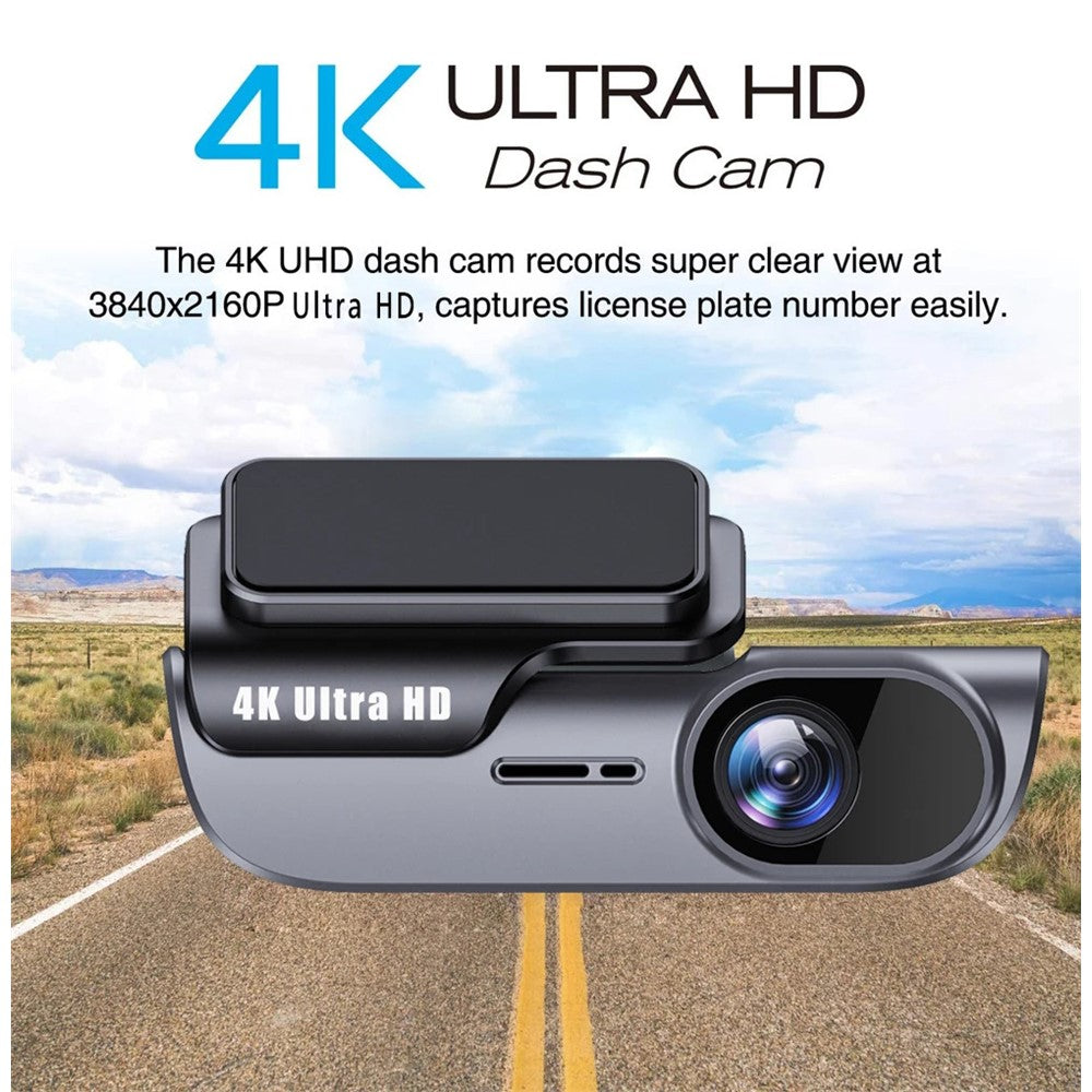 K05 4K High Definition WiFi Dash Cam Wide Angle Lens Night Vision Car Driving Recorder, Cigarette Lighter Power