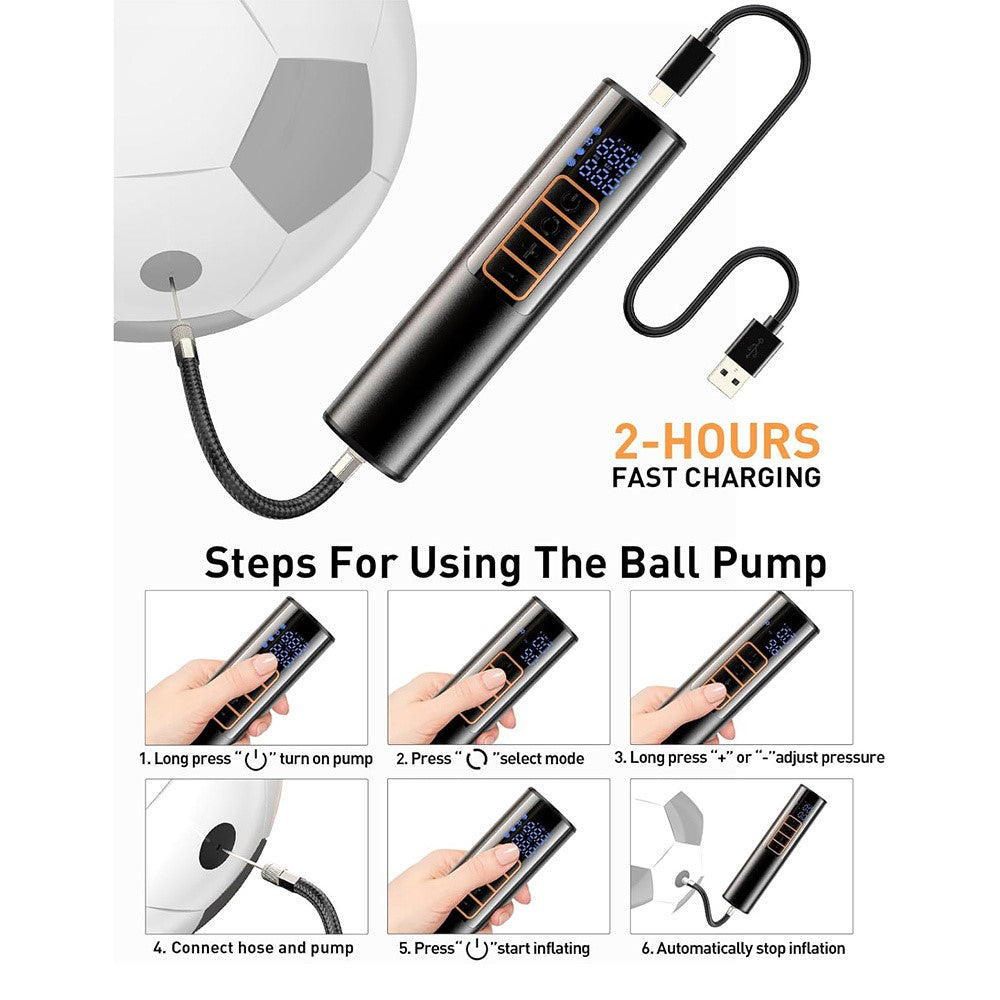 P101 Multifunction Portable Wireless Air Pump Digital Display Car Tire Inflator with LED Light