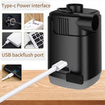 H9727 Multifunction Mini Inflator Portable Wireless Air Pump with LED Light and Power Bank Function